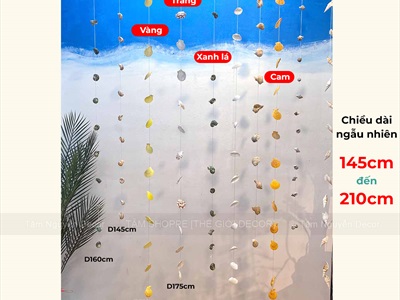 Dây treo sò ốc tự nhiên [Nhiều màu] D145 - 210cm PKT-BIEN-07